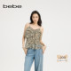 波嬉风 bebe2025夏季 新款 女士吊带雪纺豹纹印花梭织衫 280308