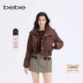 龟背羽绒服403306 女士知性风短款 明星同款 bebe2025秋冬新款