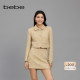 bebe春夏女士含羊毛经典 粗花呢翻领长袖 夹克外套140302
