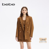 bebe秋季 女士翻驳领灯芯绒宽松阔肩外套340104