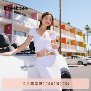 系列女士气质吊带针织上衣230405 bebe夏季