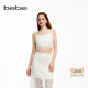 淡人穿搭 bebe夏季 系列女士气质薄款 蕾丝修身 吊带281205