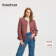 女士含羊织带缀饰粗花呢外套440307 bebe冬季 明星同款