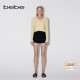 饰短裤 bebe春夏女士短款 高腰纯色铆钉装 211504