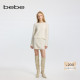 饰针织花边缀饰短款 bebe冬季 系列女士含羊毛烫仿钻装 半身裙420214