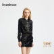 bebe冬季 饰连衣裙450009 廓形丝绒珠片装 系列女士经典 包臀衬衫