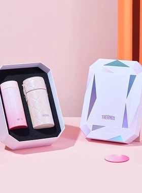 膳魔师保温杯美甲系列高颜值316不锈钢水杯礼盒装TEMG-350 新