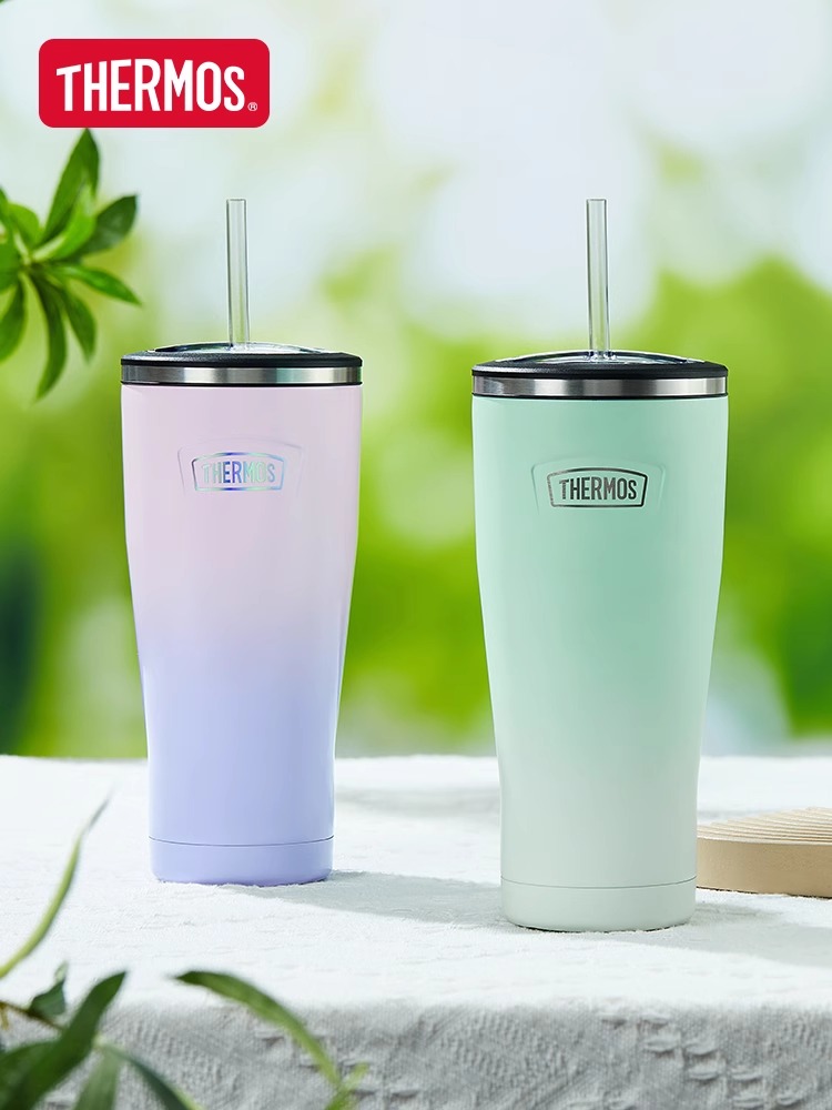 膳魔师大容量吸管杯304咖啡杯