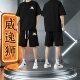 休闲套装 男款 夏季 威逸狮 潮流印花t恤短裤 男生痞帅穿搭运动一整套