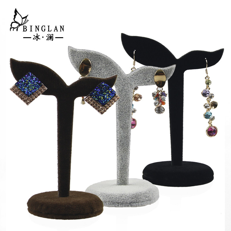 冰澜绒布创意公主耳钉展示架耳环耳坠展示道具模特挂架耳饰摆件