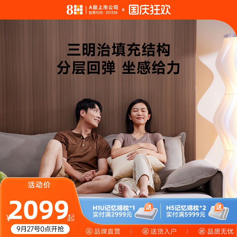 8H能坐能躺能收纳收纳沙发床