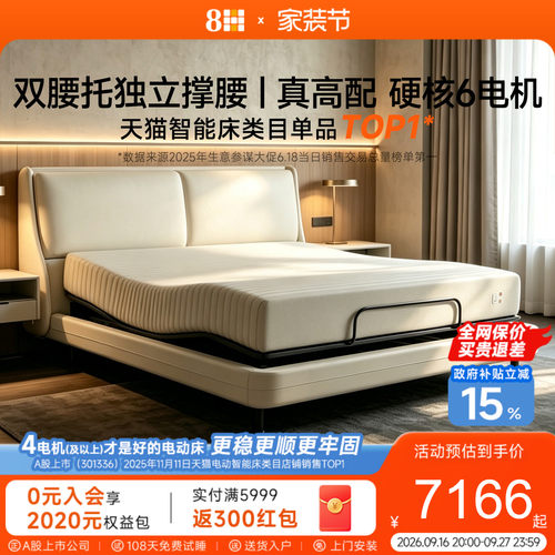 8H独立双撑腰6电机智能电动床