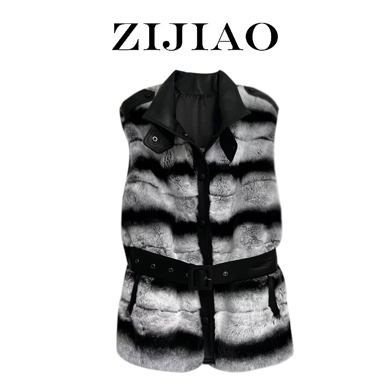 【妮妮推荐】3时尚獭兔毛马甲外套   ZT-24186-2