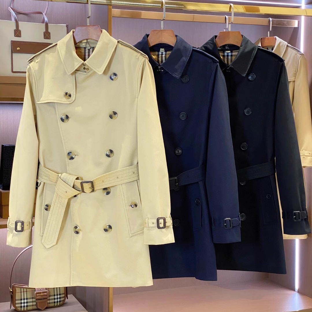 男装短款肯辛顿风衣秋季新款2025年英伦风轻便帅气百搭经典双排扣