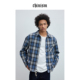 磨毛格纹做旧长袖 衬衫 男2026春季 CHINISM 休闲衬衣 CXHC13J4027
