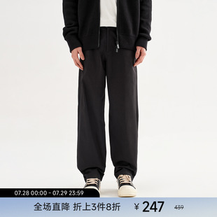 男春季 子 基础款 裤 CHINISM赤尘 宽松男士 新款 黑色直筒休闲裤 美式