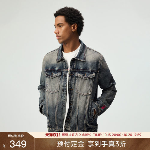 CHINISM赤尘做旧牛仔夹克男