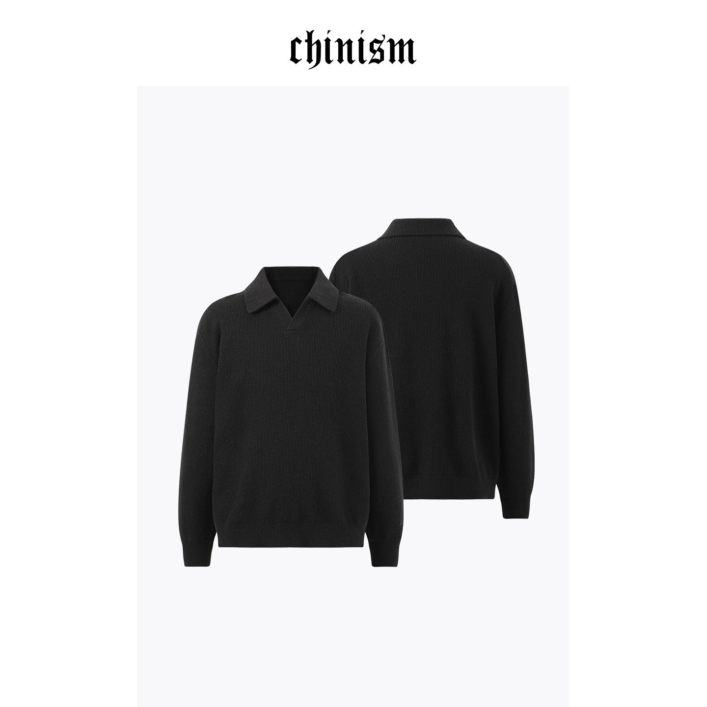 CHINISM赤尘抗起球海鸥领毛衣