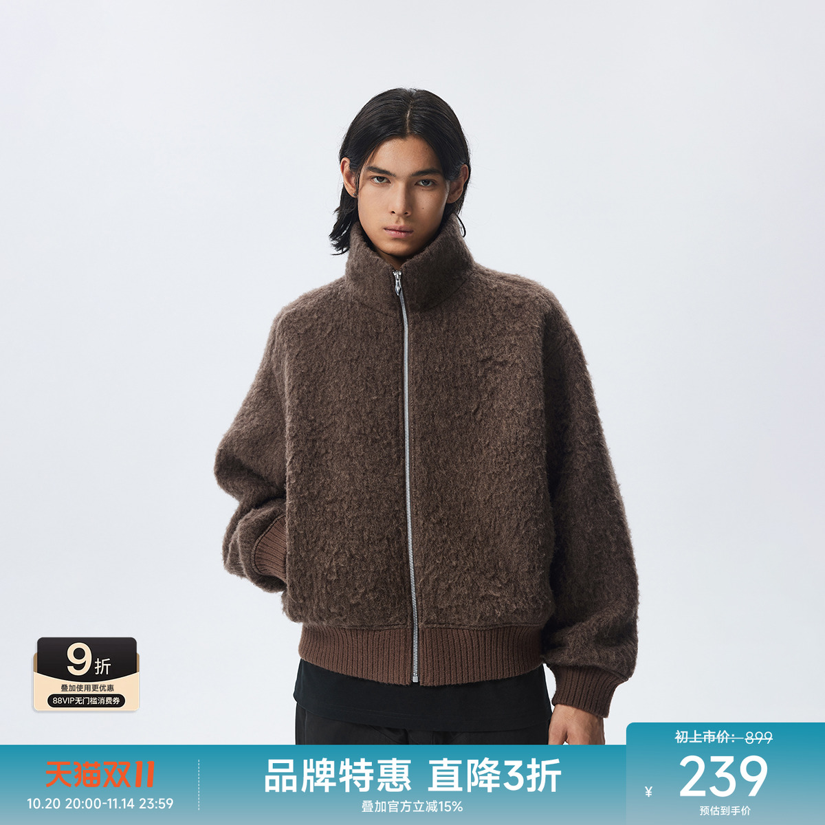 CHINISM赤尘呢绒毛呢外套男