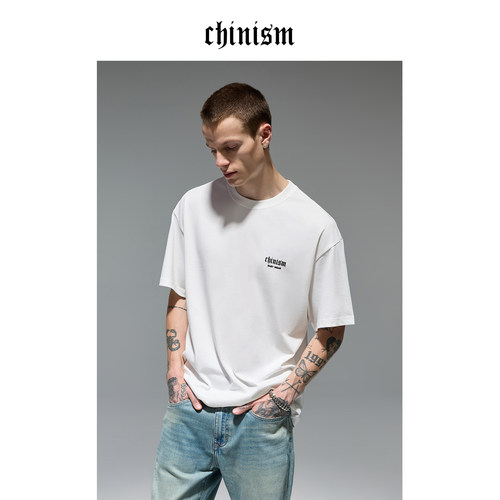 CHINISM美式字母纯棉宽松T恤