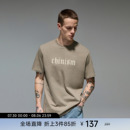 休闲美式 CHINISM赤尘 男士 植绒印花短袖 上衣 T恤男夏情侣纯棉半袖