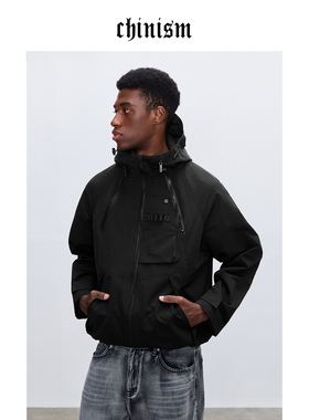 CHINISM丨纯色美式机能夹克男秋冬新款加厚防风外套/CXHB34B5090