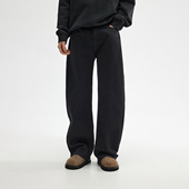 弯刀牛仔裤 裤 男秋冬新款 CHINISM 美式 宽松男士 子黑色直筒长裤