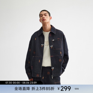 新款 CHINISM赤塵 牛仔外套男秋季 寬松男士 工裝 夾克復古潮流上衣