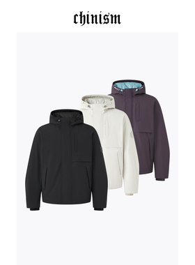 CHINISM丨三防幸运之符落肩连帽羽绒服男冬季外套/CXHB41D1065