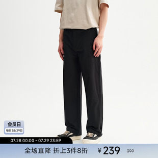 男春季 子 黑色直筒工装 宽松基础款 CHINISM赤尘 休闲裤 新款 裤 男士
