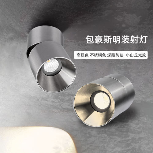 包豪斯不锈钢折叠调角明装射灯