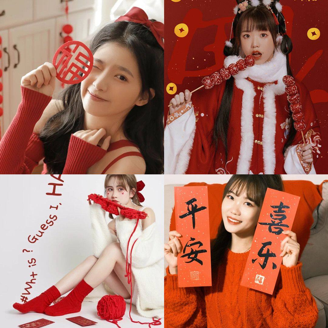 新年网红同款拍照道具平安喜乐卡片仿真糖葫芦手拿福新年装饰挂件