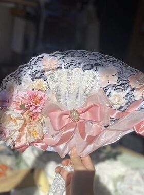 超仙Lolita扇子拍照汉服折扇