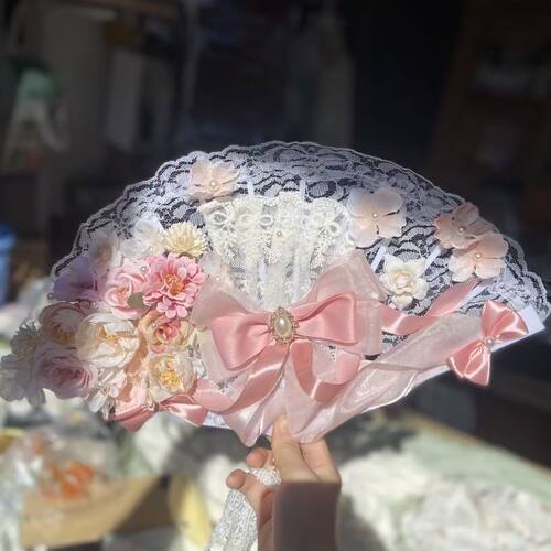 超仙Lolita扇子拍照汉服折扇