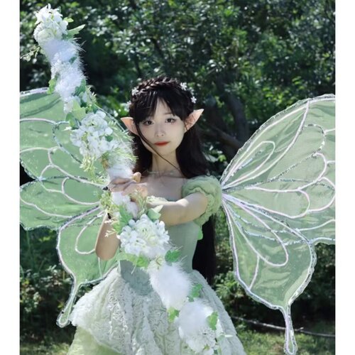 手工成品粘花弓箭道具仿真花花弓