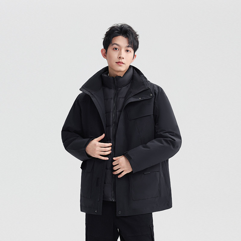 DESSO防水三合一可脱卸冲锋羽绒服