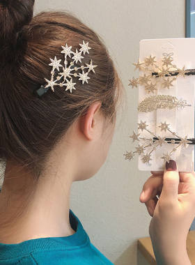 韩版新款满天星发夹气质百搭侧边夹网红鸭嘴夹刘海夹森系超仙发卡