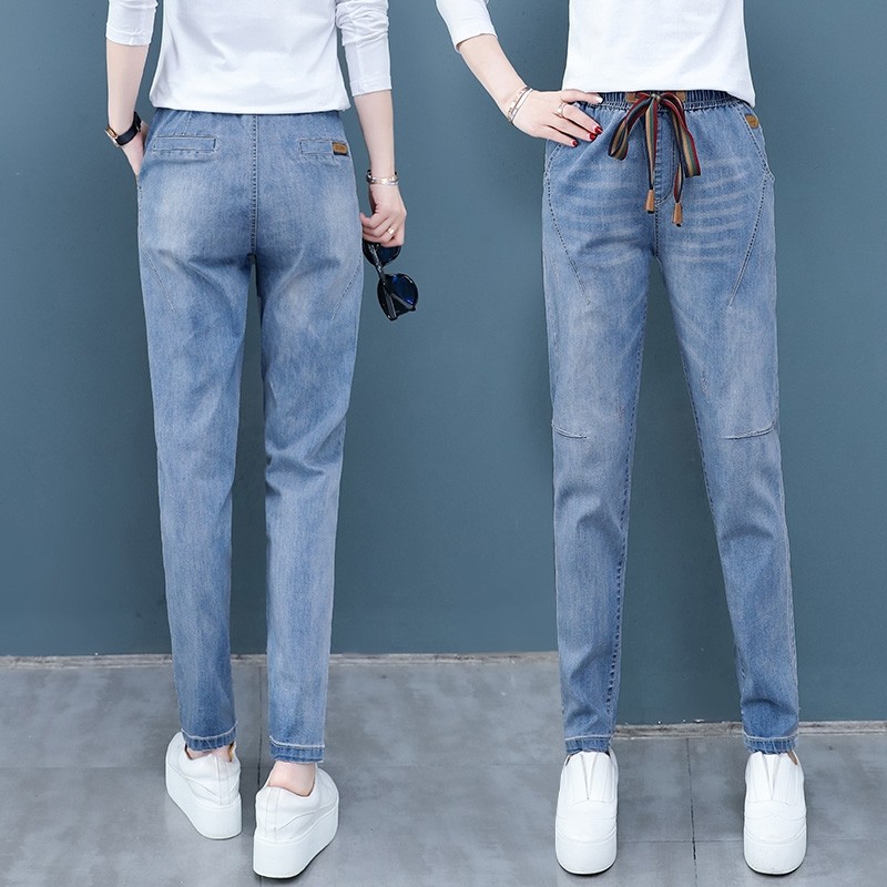 久利诗官方旗舰店铺官网浅色牛仔裤以纯色女装女装2020年新款春秋