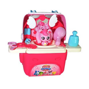 奇妙萌可爱心公主玩具过家家背包口红宠物娃娃公仔玩偶套装女孩