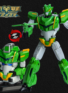 变形联盟神机手普尔达普力士发光人偶变形机甲机器人武器玩具儿童