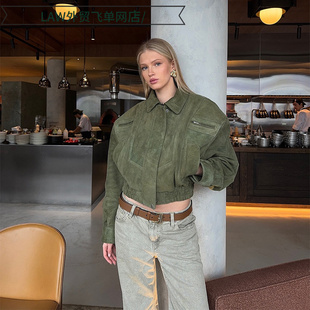 Coat休闲短款 Sexy Cotton Thermal 拉链外套街头潮流翻领 Casual