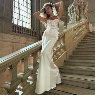 deep cut slim jumpsuit优雅名媛蕾丝鱼骨 Sexy fit sleeveless