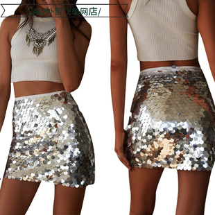 deep top Sexy dress明星时尚 camisole ball 性感网红夜 sequin