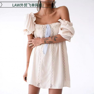 slim dress现货纯色性感短袖 fit lace 抹胸蕾丝 sleeveless Sexy