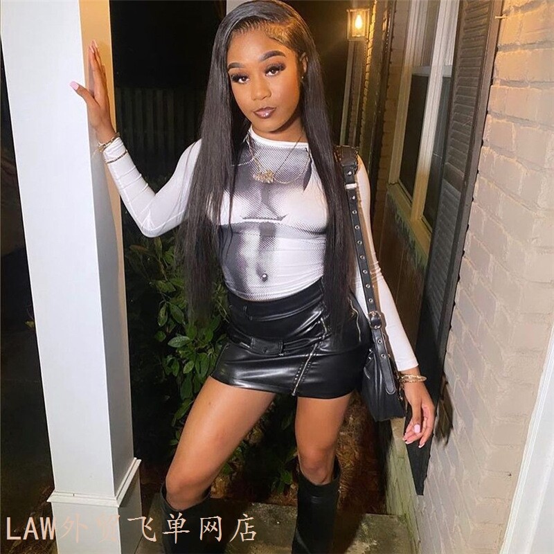 Sexy Perspective Lace up Skirt Suit风春季个性潮人街拍3D数码属于什么档次？