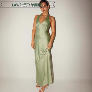 slim dress现货礼服纯色领修身 fit lace 性感连 sleeveless Sexy