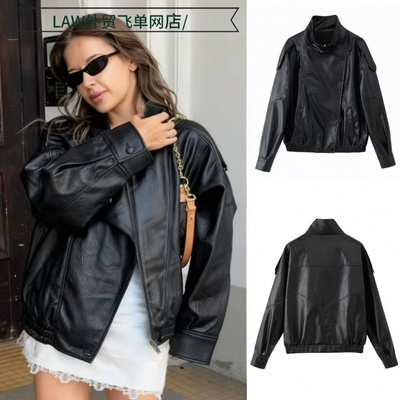 Women'sCasualLeatherJacketCoat