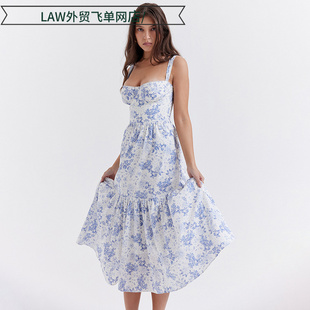 lace Sexy sleeveless fit dress春夏清新田园风吊带连衣裙 slim
