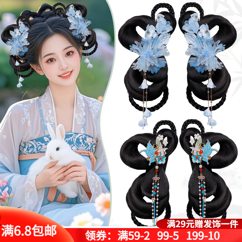 古风汉服头饰套装懒人侧边