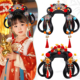 古风汉服头饰女童一体式 全套发髻新年喜庆头饰演出假发发包组合